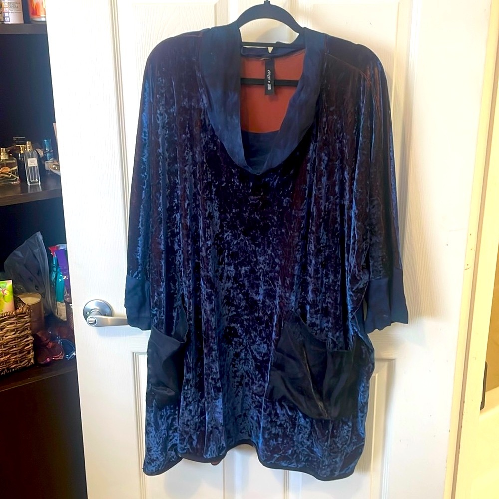 Eoeo + Juan Velvet A Line Blouse Size 3 (Good up to 4x/5x)